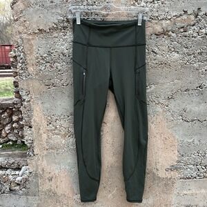 Athleta Rainier Tight Army Green Size XS Athletic Leggings Hiking Running